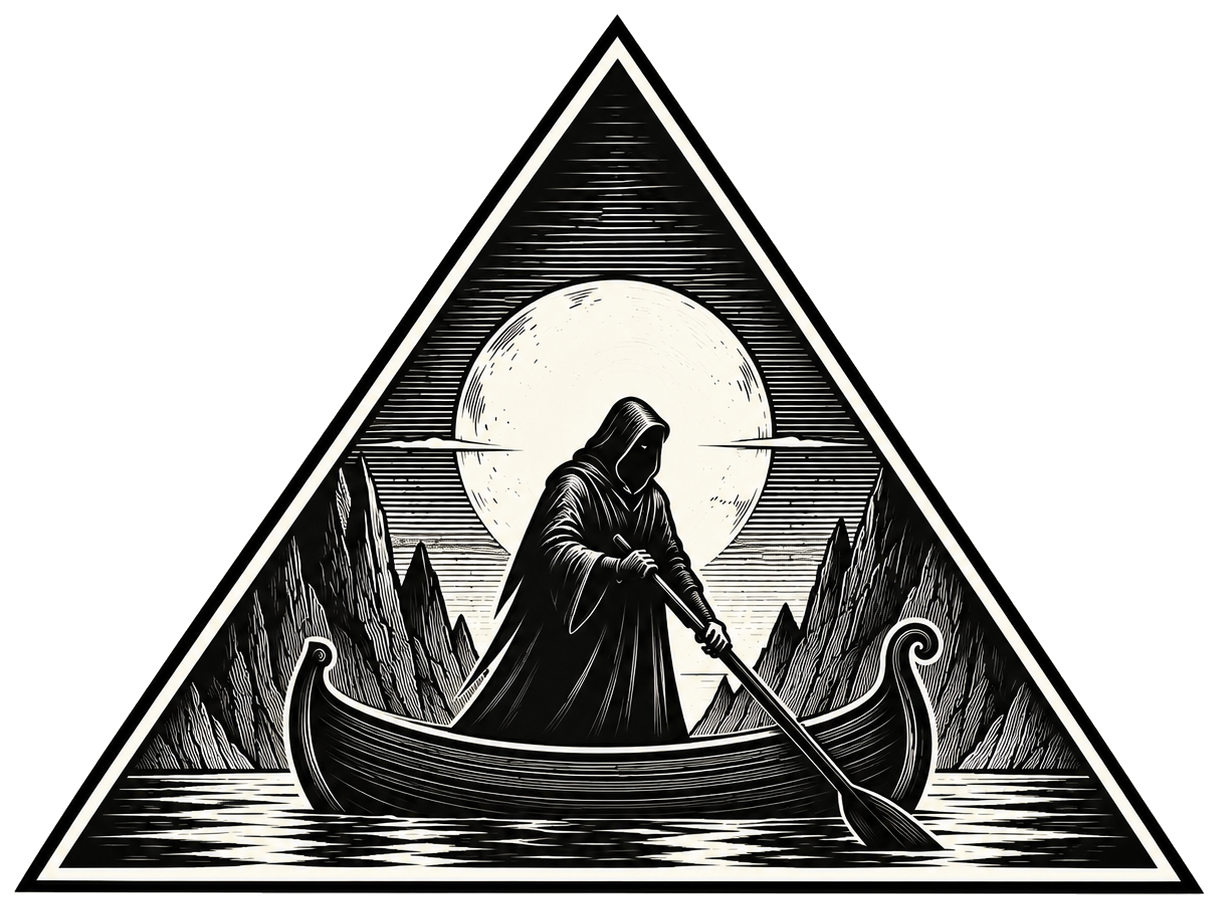 Ferryman Hat Co. triangular ferryman logo